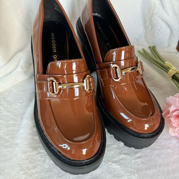 Brown Patent Leather Loafers - Picture 7 of 9
